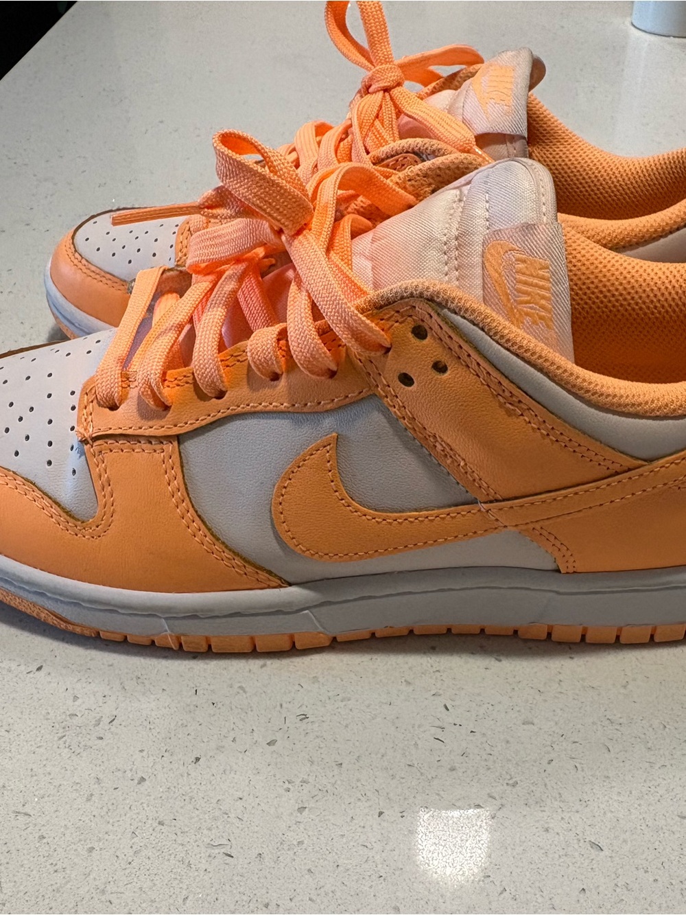 Nike Low-Top Sneakers in Orange and White